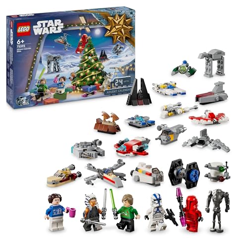 LEGO Star Wars Adventskalender 2024, 18 Mini-Modelle und 6 Charaktere zum...